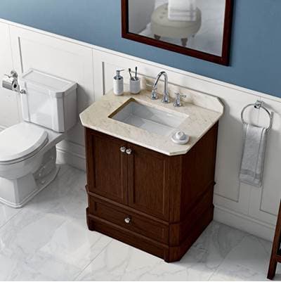 Icera Stone Top 30-in - Crema Marble by Icera