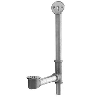 Jaclo Brass Tub Drain Bottom Outlet Standard Trip Lever Faceplate (2 Hole) Tub Waste - Almond by Jaclo