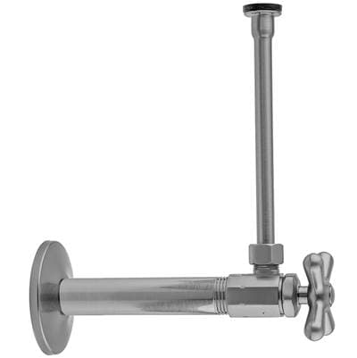 Jaclo Multi Turn Angle Pattern 3/8'' IPS x 3/8'' O.D. Toilet Supply Kit with Cross Handle, 20'' S... by Jaclo