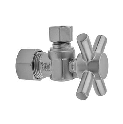 Jaclo Quarter Turn Angle Pattern 5/8'' O.D. Compression (fits 1/2'' Copper) X 3/8'' O.D. Supply... by Jaclo