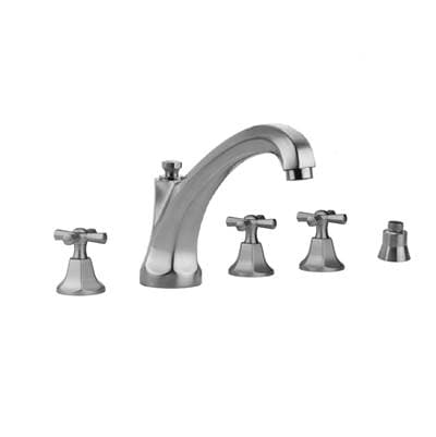Jaclo Astor Roman Tub Set with High Spout and Hex Cross Handles and Straight Handshower Mount -... by Jaclo