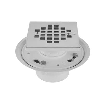 Jaclo 2'' or 3'' PVC Complete Square Shower Drain - Antique Brass by Jaclo