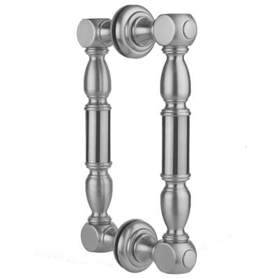 Jaclo 12'' H20 Back to Back Shower Door Pull with Finials - Antique Brass by Jaclo