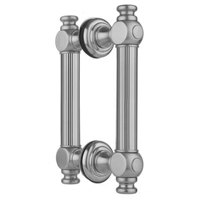 Jaclo 12'' H61 Reeded with End Caps Back to Back Shower Door Pull - Antique Brass by Jaclo