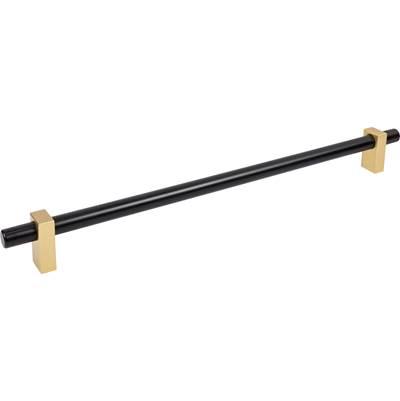 18'' Center-to-Center Matte Black with Brushed Gold Larkin Appliance Pull