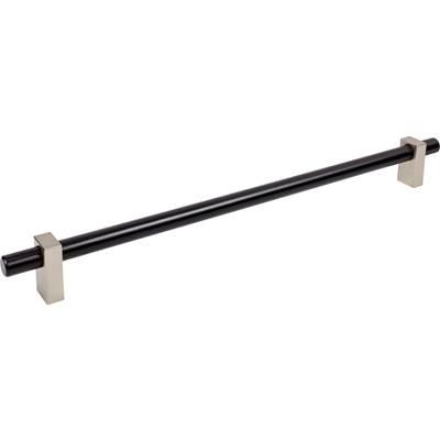 18'' Center-to-Center Matte Black with Satin Nickel Larkin Appliance Pull