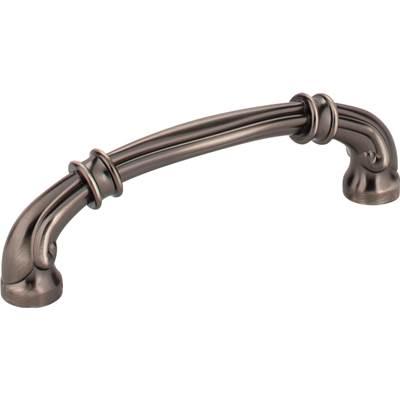 96 mm Center-to-Center Brushed Pewter Lafayette Cabinet Pull by Jeffrey Alexander