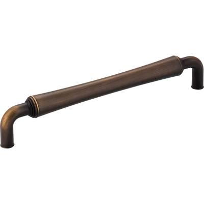 160 mm Center-to-Center Antique Brushed Satin Brass Barrel Bremen 2 Cabinet Pull by Jeffrey Alexander