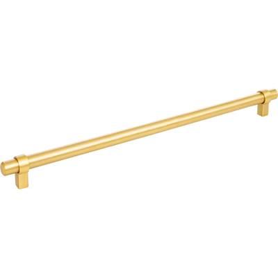 319 mm Center-to-Center Brushed Gold Key Grande Cabinet Bar Pull by Jeffrey Alexander