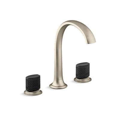 Kallista Script Sink Faucet, Arch Spt, Blk Porc - Brushed Bronze by Kallista