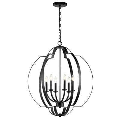 Kichler Lighting Foyer Chandelier 6Lt - Black by Kichler Lighting