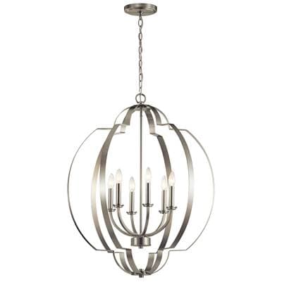Kichler Lighting Foyer Chandelier 6Lt - Brushed Nickel
