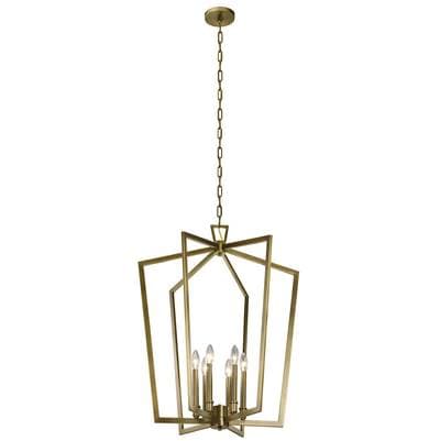 Kichler Lighting Large Foyer Pendant 6Lt - Natural Brass