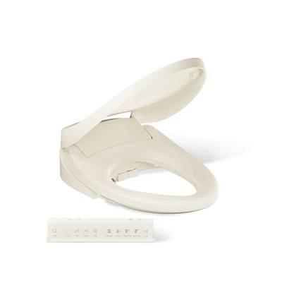 Purewash E860 Elongated Bidet Toilet Seat With Remote Control Biscuit by Kohler