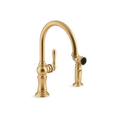 Artifacts Single-handle kitchen sink faucet with two-function sprayhead by Kohler