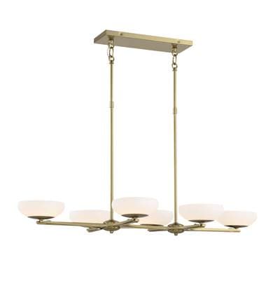 George Kovacs 6 Light Island Led - Soft Rass by George Kovacs