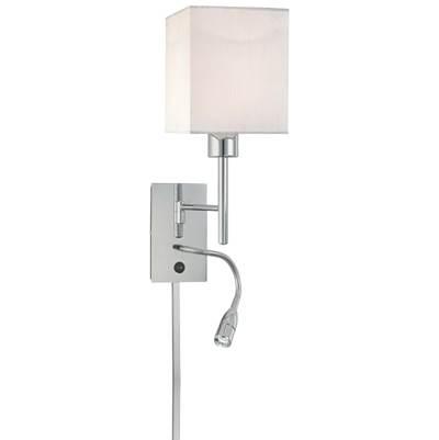 1 Light Swing Arm Wall Lamp W/ Led Reading Lamp