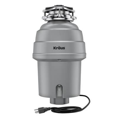WasteGuardE High-Speed 1 HP Continuous Feed Ultra-Quiet Motor Garbage Disposal with Power Cord and Flange Included and Universal Mount by Kraus