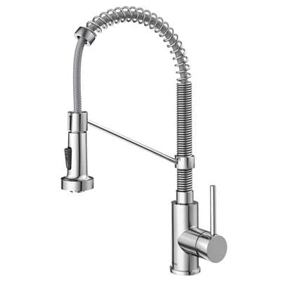 Kraus Boldene Commercial Style 2-Function Single Handle Pull Down Kitchen Faucet - Chrome