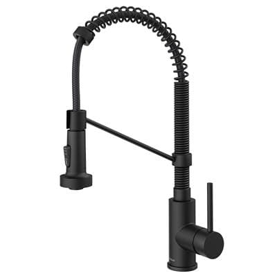 Kraus Boldene Commercial Style 2-Function Single Handle Pull Down Kitchen Faucet - Matte Black
