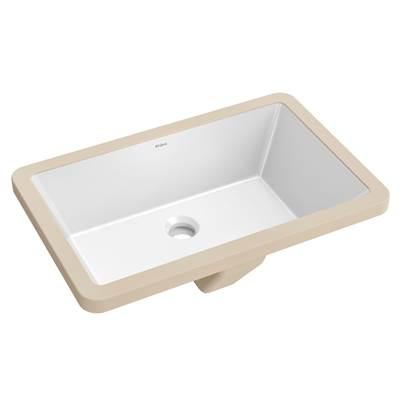 ElavoE 21.125 in. Rectangular Porcelain Ceramic Undermount Bathroom Sink in White with Overflow Drain by Kraus