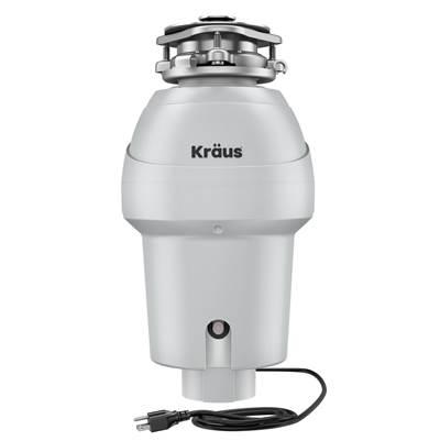 WasteGuard 3/4 HP Continuous Feed Garbage Disposal with Ultra-Quiet Motor for Kitchen Sink with Power Cord and Flange Included by Kraus