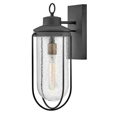 Lark Medium Wall Mount Lantern - Museum Black by Lark