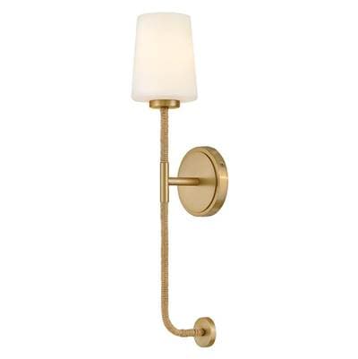 Lark Large Single Light Tall Sconce - Lacquered Brass by Lark