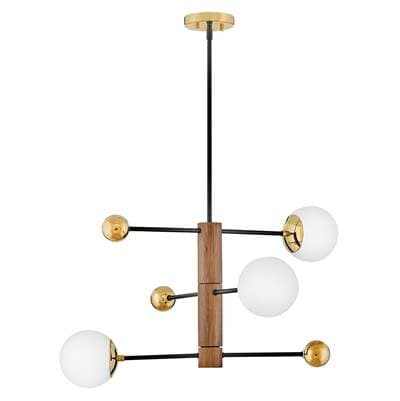Lark Medium Adjustable Multi Tier Chandelier - Bright Brass by Lark