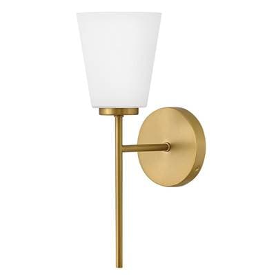 Lark Medium Single Light Vanity - Lacquered Brass by Lark