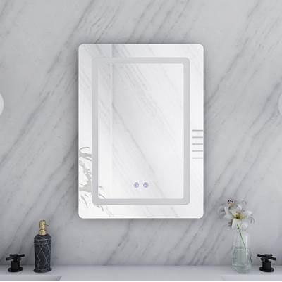 20 by 28 Inch Rectangle Lighted Mirror with Anti-Fog