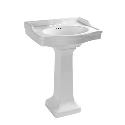 Maidstone 30 Inch Pedestal Sink - Chrome by Maidstone