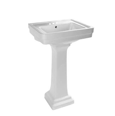 Maidstone 22 Inch Pedestal Sink - Matte Black by Maidstone
