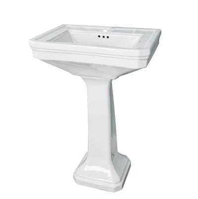 Maidstone 26 INCH Porcelain Pedestal - White by Maidstone