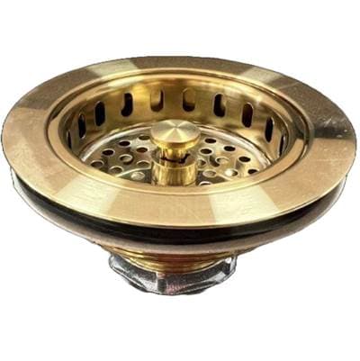 Maidstone Solid Brass Kitchen Sink Strainer - Brushed Brass by Maidstone