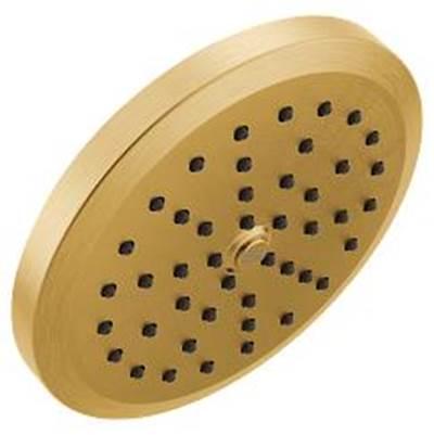 Brushed gold one-function 6-3/4'' diameter spray head rainshower by Moen