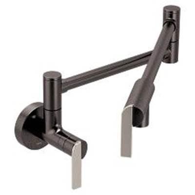 Moen Black stainless two-handle kitchen faucet by Moen