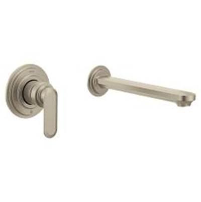 Brushed nickel one-handle tub filler