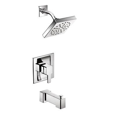 90-Degree Posi-Temp Single-Handle 1-Spray Tub and Shower Faucet Trim Kit in Chrome (Valve Sold Separately) by Moen