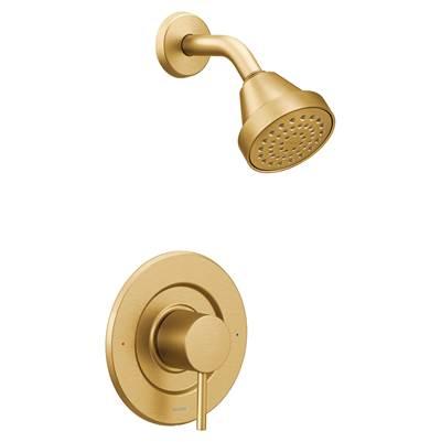 Align 1-Handle Posi-Temp Shower Faucet Trim Kit in Brushed Gold (Valve Sold Separately) by Moen
