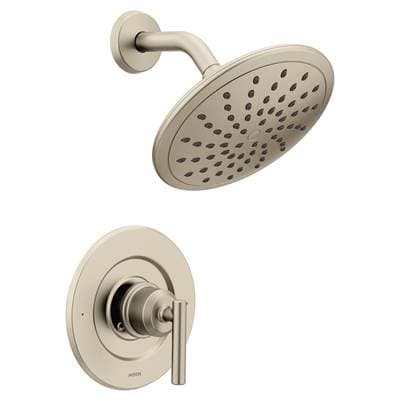 Moen Gibson Posi-Temp Pressure Balancing Modern Shower Only Trim with 8-Inch Rainshower, Valve Required, Brushed Nickel by Moen