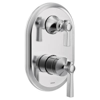 Moen Flara M-CORE 3-Series 2-Handle Shower Trim with Integrated Transfer Valve in Chrome (Valve Sold Separately)