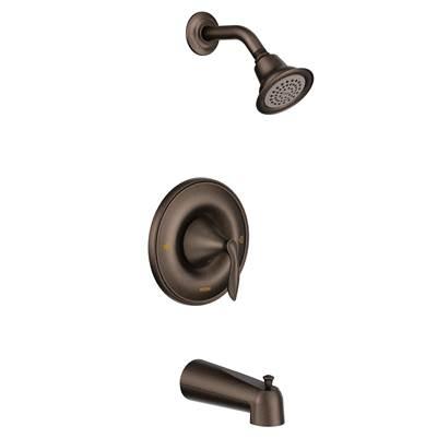 Eva Single-Handle 1-Spray Posi-Temp Tub and Shower Faucet Trim Kit in Oil Rubbed Bronze (Valve Sold Separately)