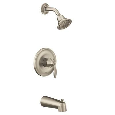 Eva M-CORE 2-Series Eco Performance 1-Handle Tub and Shower Trim Kit in Brushed Nickel (Valve Sold Separately)