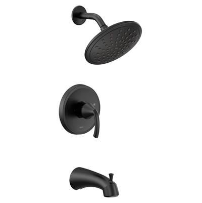 Glyde M-CORE 2-Series Eco Performance 1-Handle Tub and Shower Trim Kit in Matte Black (Valve Sold Separately) by Moen