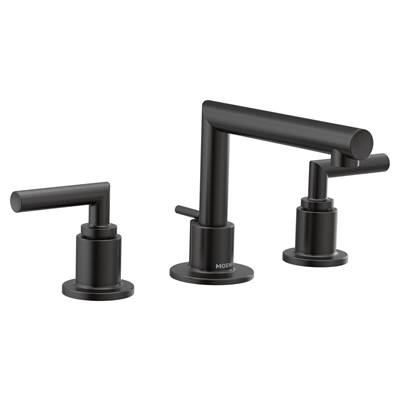 Arris 8 in. Widespread 2-Handle Bathroom Faucet Trim Kit in Matte Black (Valve Sold Separately) by Moen