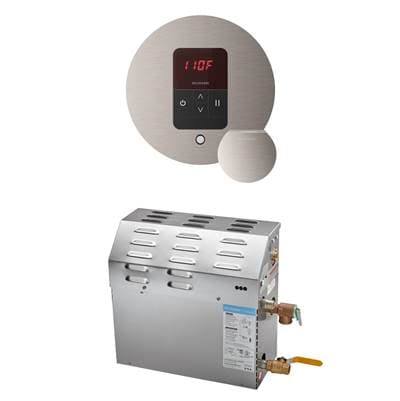 Mr. Steam MS 5 Kw (5000 W) Steam Shower Generator Package with Round Itempo Control - Brushed... by Mr. Steam
