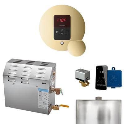 Mr. Steam MS 7.5 Kw (7500 W) Steam Shower Generator Package with Round Itempo Control in Polished... by Mr. Steam