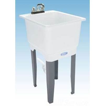 Mustee and Sons Utilatub Laundry Tub Faucet Combo, Supply Lines, P Trap by Mustee And Sons