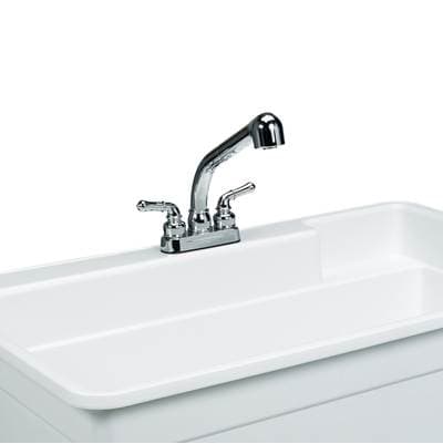 Mustee and Sons Pull Out Faucet Combo Kit, 4'', Plastic, Supply Lines and P Trap by Mustee And Sons